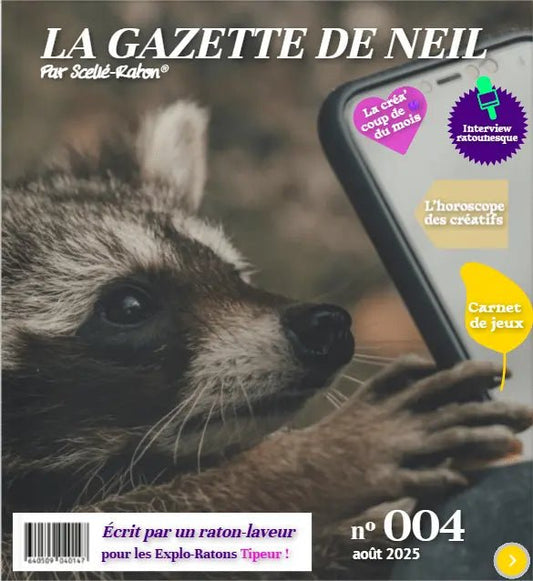 Gazette de Neil n°004 – Interview en 6 questions & carnet de jeux d’été - Scellé-Raton